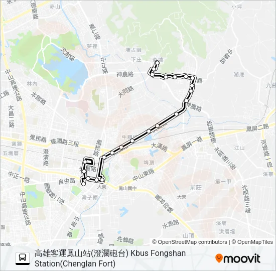23(部分延駛文山高中) Bus Line Map