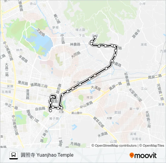 23(部分延駛文山高中) Bus Line Map