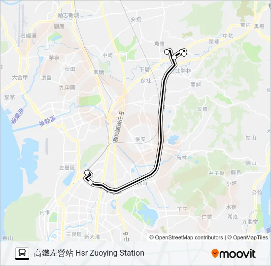 E03A燕巢快線 Bus Line Map
