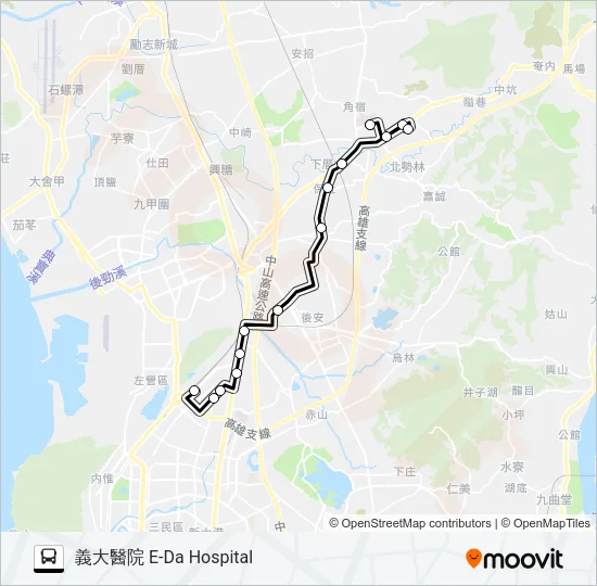E03B燕巢快線 Bus Line Map