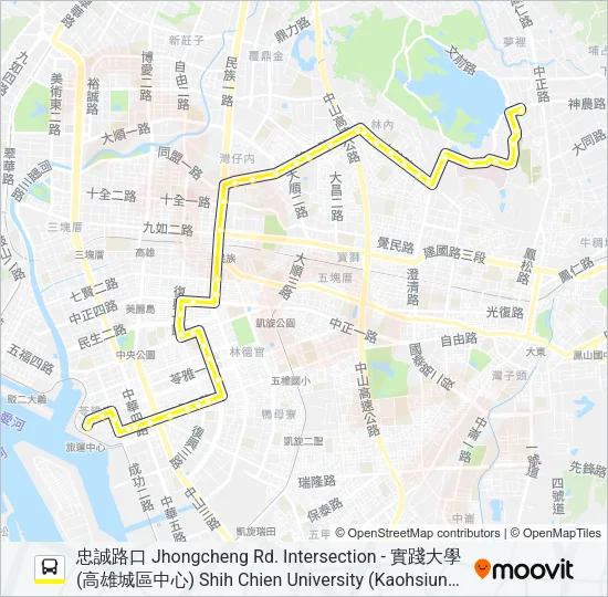 黃1 Bus Line Map