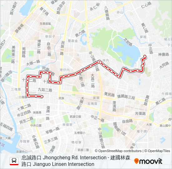 紅30 Bus Line Map