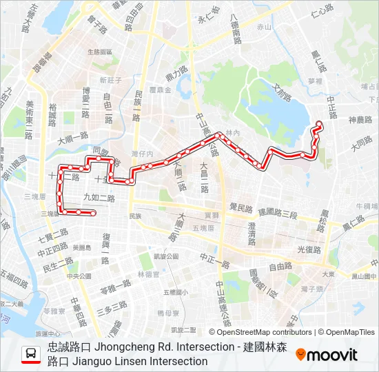 紅30 Bus Line Map