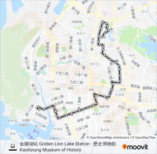 巴士77昌福幹線的線路圖