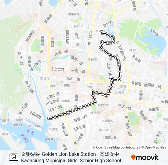 77昌福幹線(繞三民高中) Bus Line Map