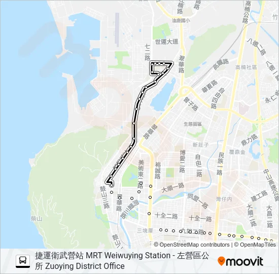 73 Bus Line Map