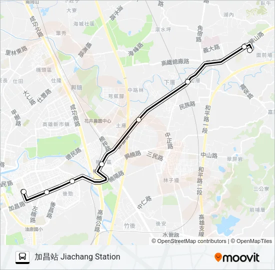 巴士7D的線路圖