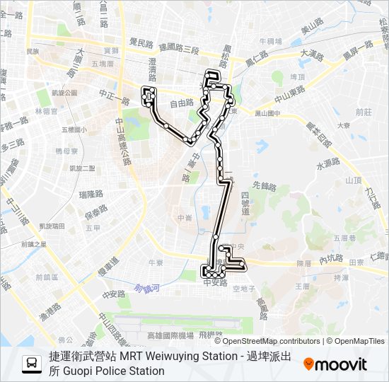巴士橘8的線路圖