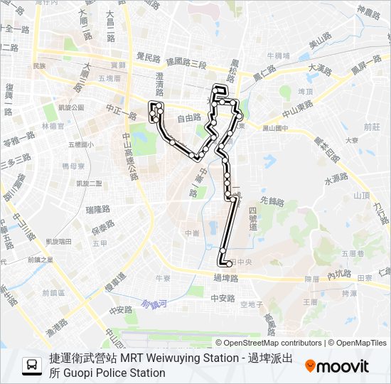 巴士橘8的線路圖