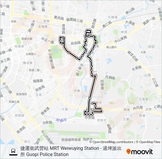 巴士橘8的線路圖