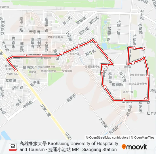 巴士紅1的線路圖