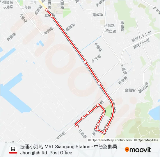 紅5 Bus Line Map