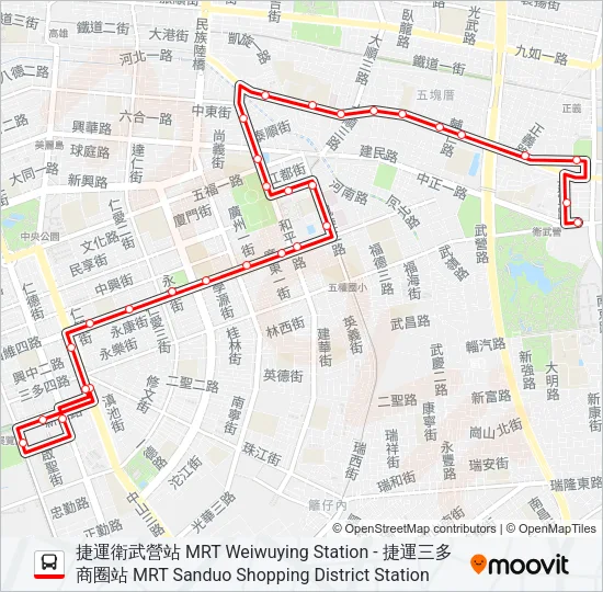 紅21 Bus Line Map