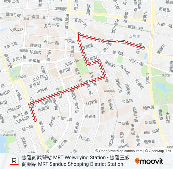 紅21 Bus Line Map