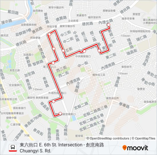 巴士紅57的線路圖