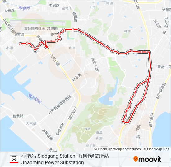 巴士紅8E的線路圖