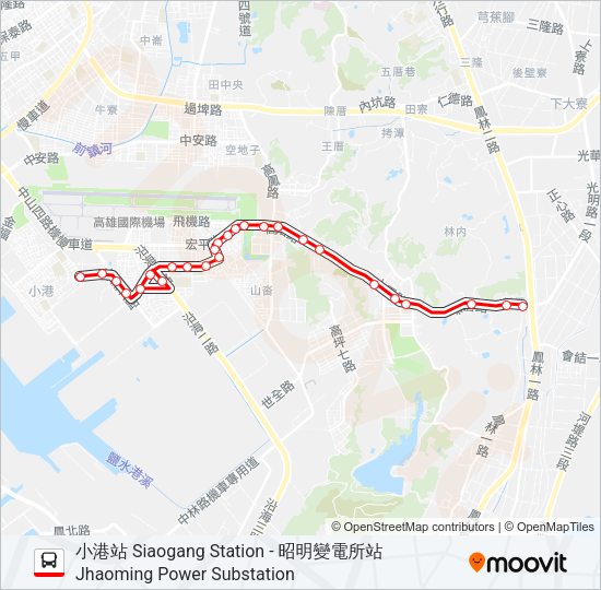 巴士紅8E的線路圖