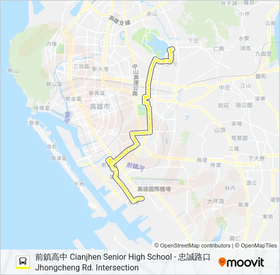 黃2B Bus Line Map