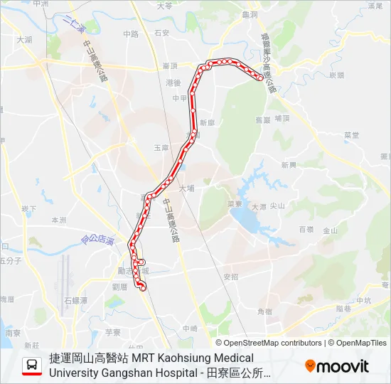 紅70A Bus Line Map