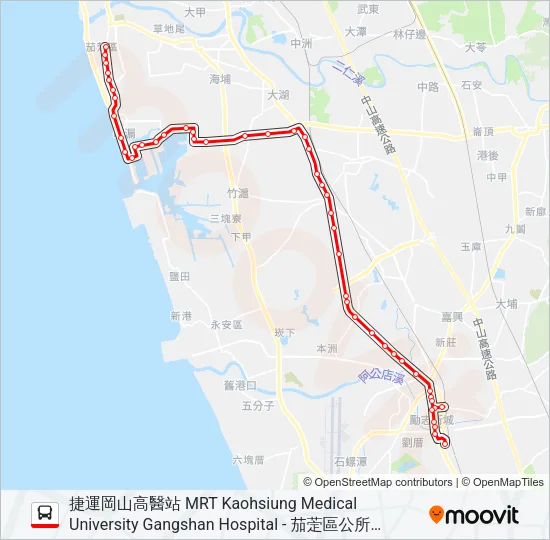 紅71A Bus Line Map