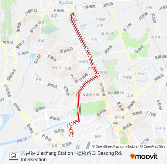 巴士紅71C的線路圖