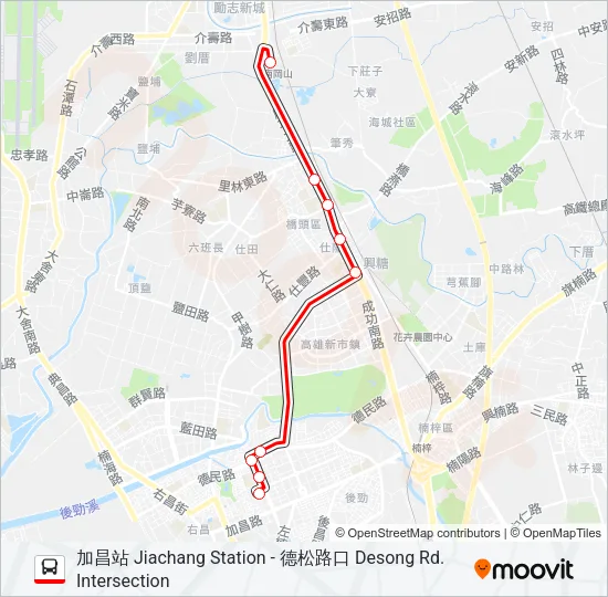 紅71C Bus Line Map