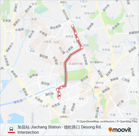 紅71C Bus Line Map