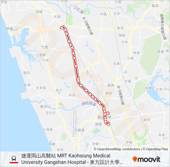 巴士紅71D的線路圖