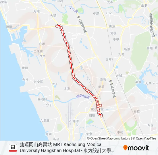 紅71D Bus Line Map