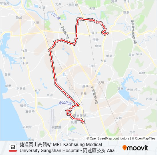 巴士紅73A的線路圖