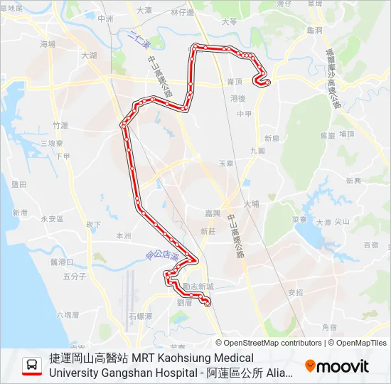 巴士紅73A的線路圖