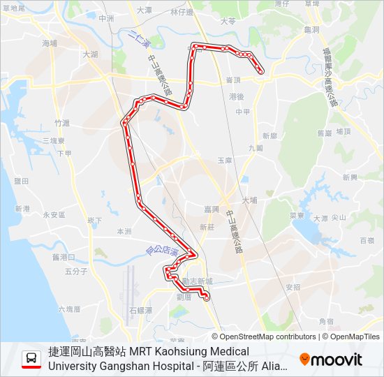 巴士紅73A的線路圖