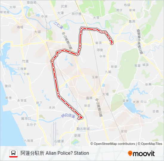 紅73C Bus Line Map