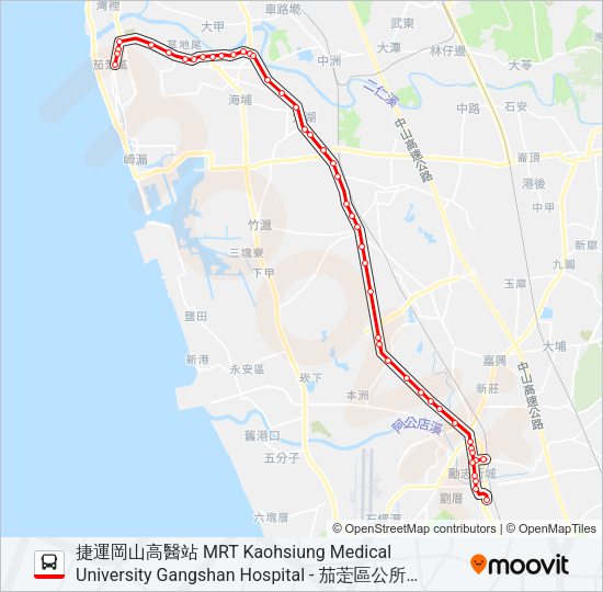 巴士紅71B1的線路圖