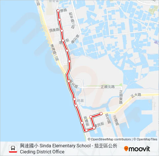 巴士紅71B2的線路圖