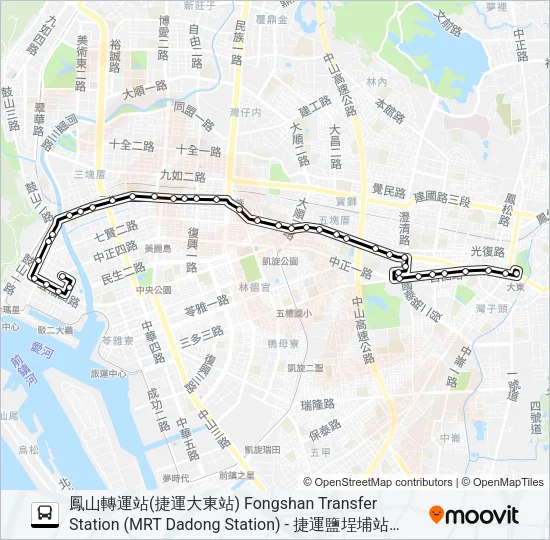 88建國幹線 Bus Line Map