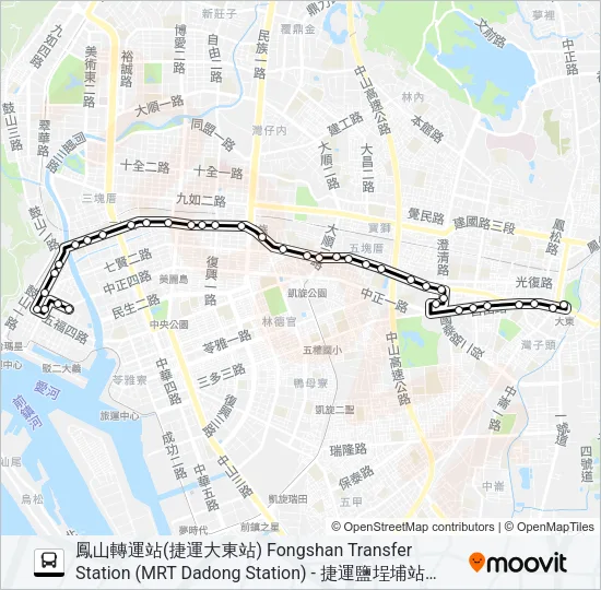 88建國幹線 Bus Line Map