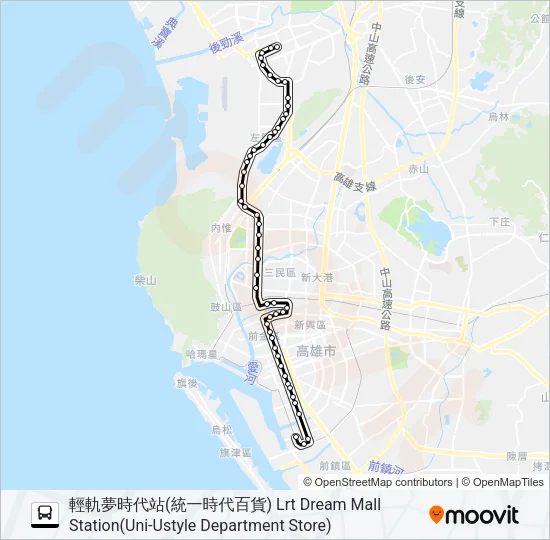 205中華幹線 Bus Line Map