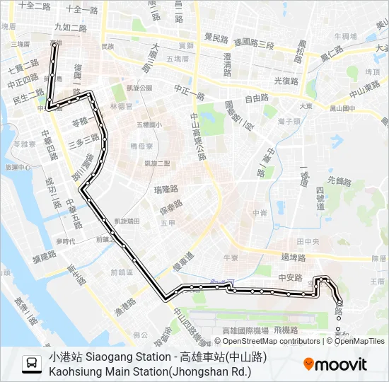 69A小港幹線 Bus Line Map
