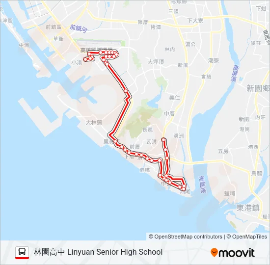 紅3B林園幹線 Bus Line Map