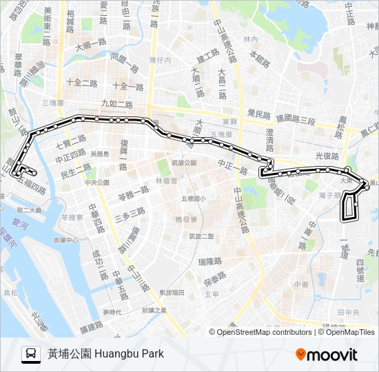 巴士88建國幹線延駛的線路圖