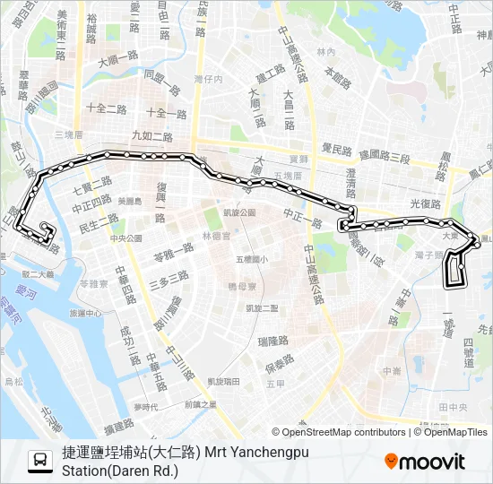 88建國幹線延駛 Bus Line Map