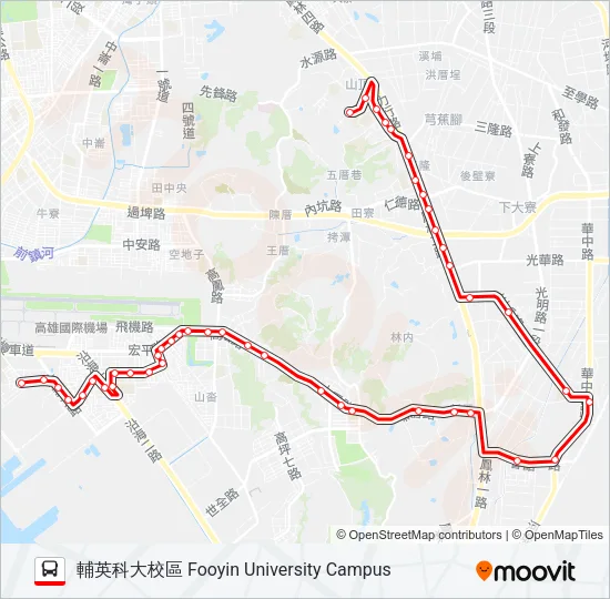 紅8C(返繞昭明) Bus Line Map