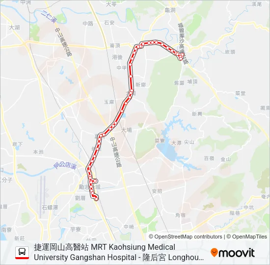 紅70B(延駛隆后宮) Bus Line Map