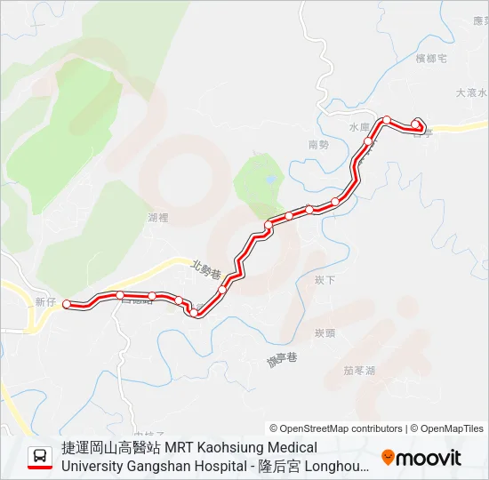 紅70B(延駛隆后宮) Bus Line Map