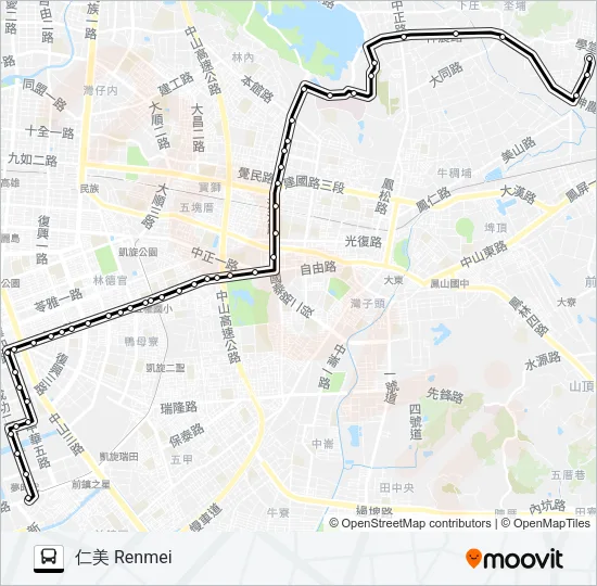 70D三多幹線(延駛仁美) Bus Line Map