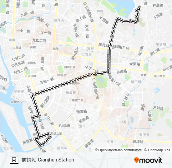 70B三多幹線(延駛鎮州路) Bus Line Map