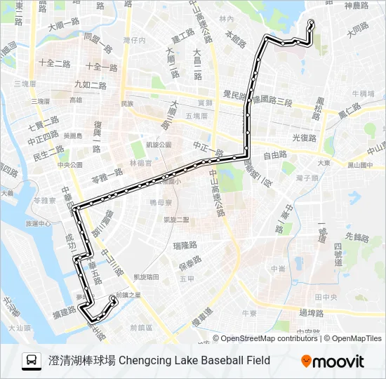 70B三多幹線(延駛鎮州路) Bus Line Map