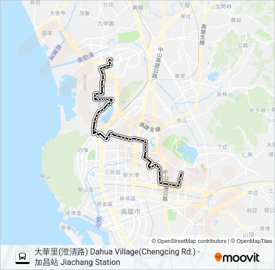 217E新昌幹線(大華里發車) Bus Line Map