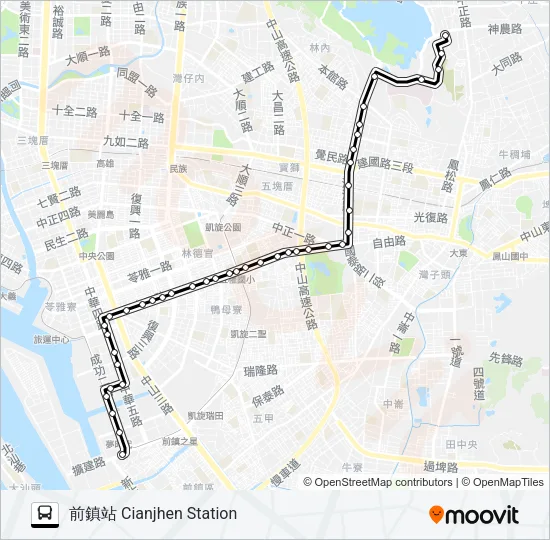 70A三多幹線(部分延駛澄清湖) Bus Line Map